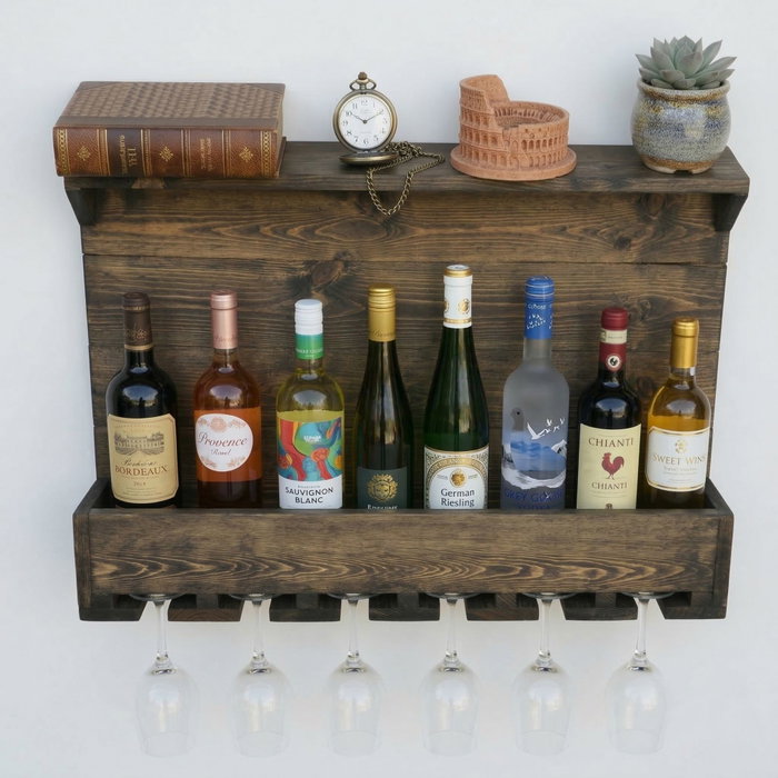 Hanah Home Raf339 Estantería Decorativa de Madera de 70 cm